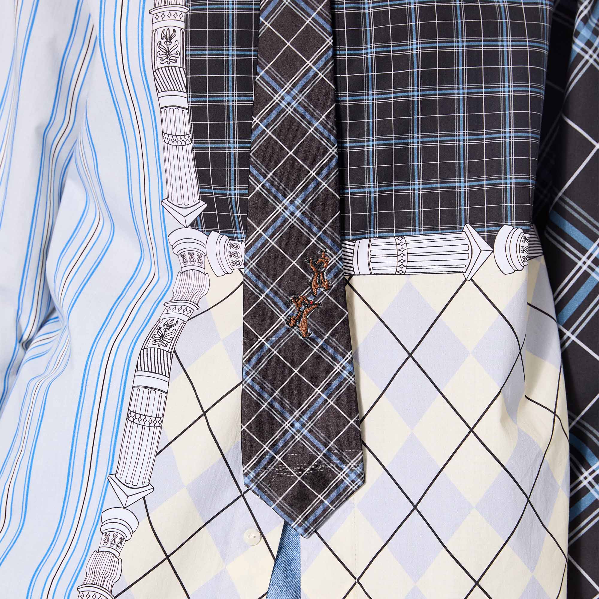 GRID LOCKED' PRINTED TIE - Kanika Goyal Label