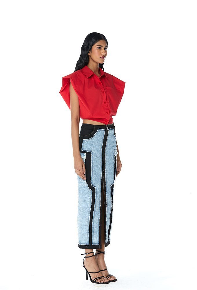 ‘HALCYON’ Draped Shirt - Kanika Goyal Label
