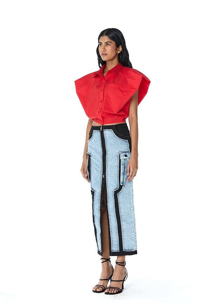 ‘HALCYON’ Draped Shirt - Kanika Goyal Label