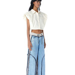 ‘HALCYON’ Draped Shirt - Kanika Goyal Label