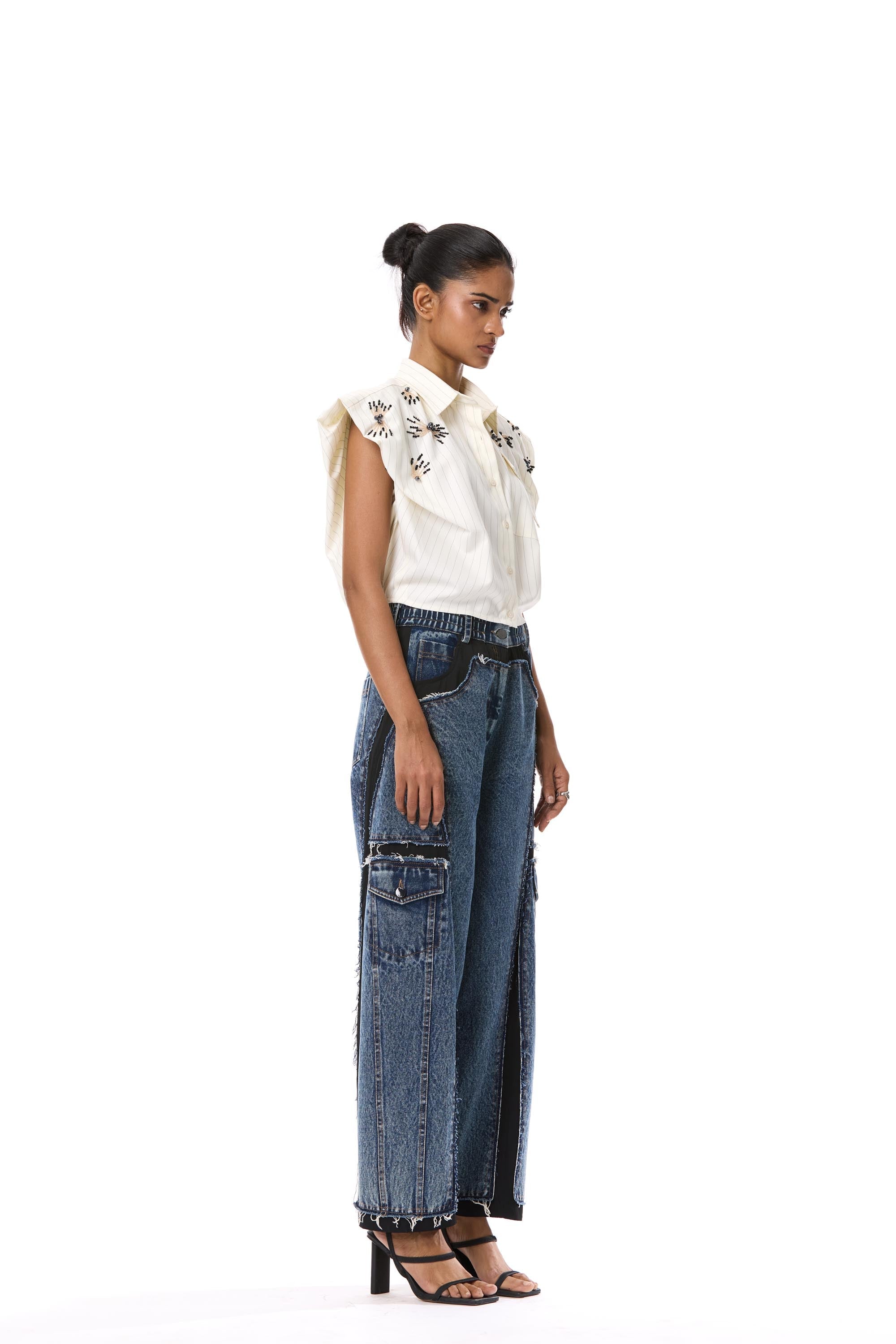 'IGNIA' EMBELLISHED SHIRT - Kanika Goyal Label
