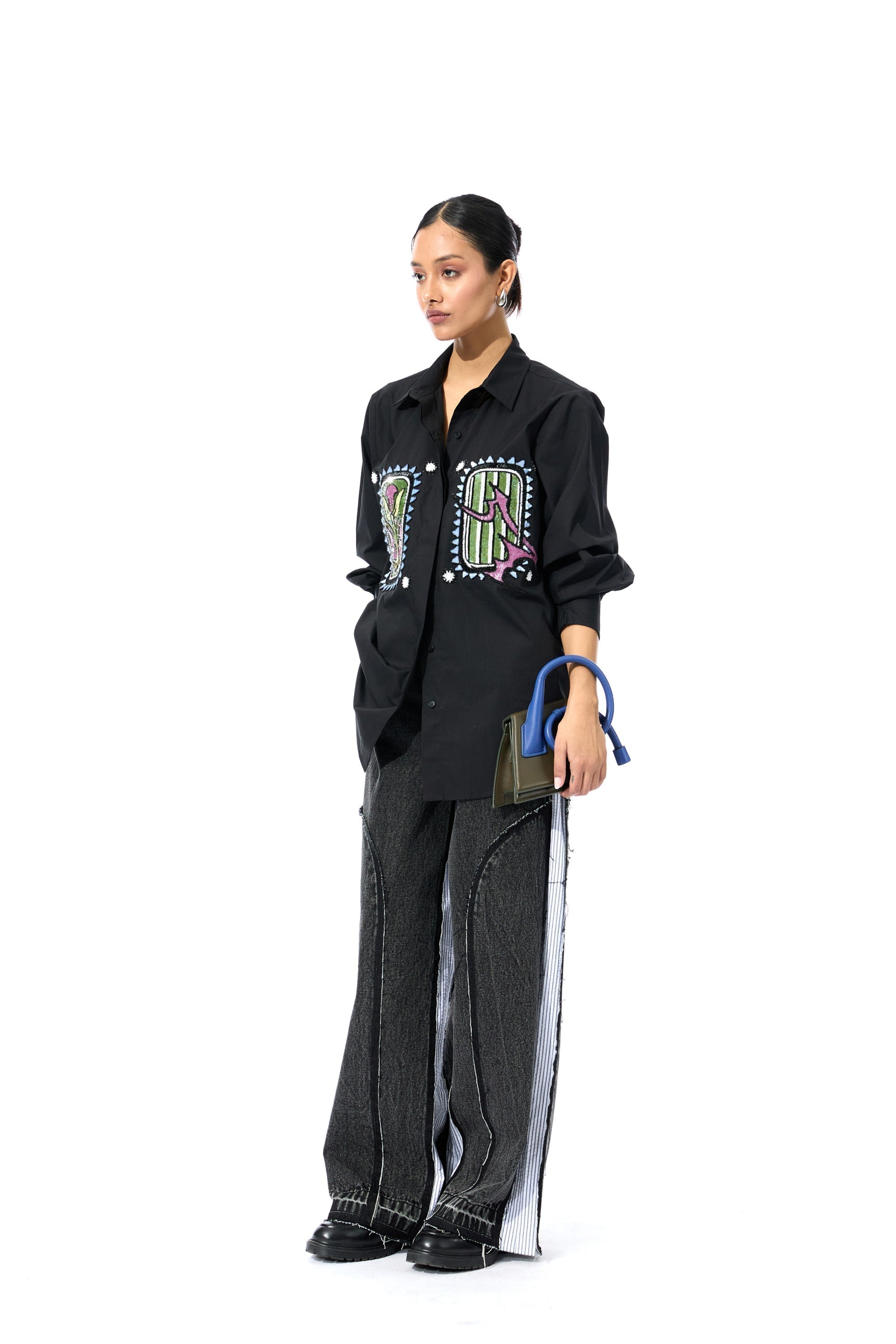 INKRUNE' BLACK SHIRT - Kanika Goyal Label