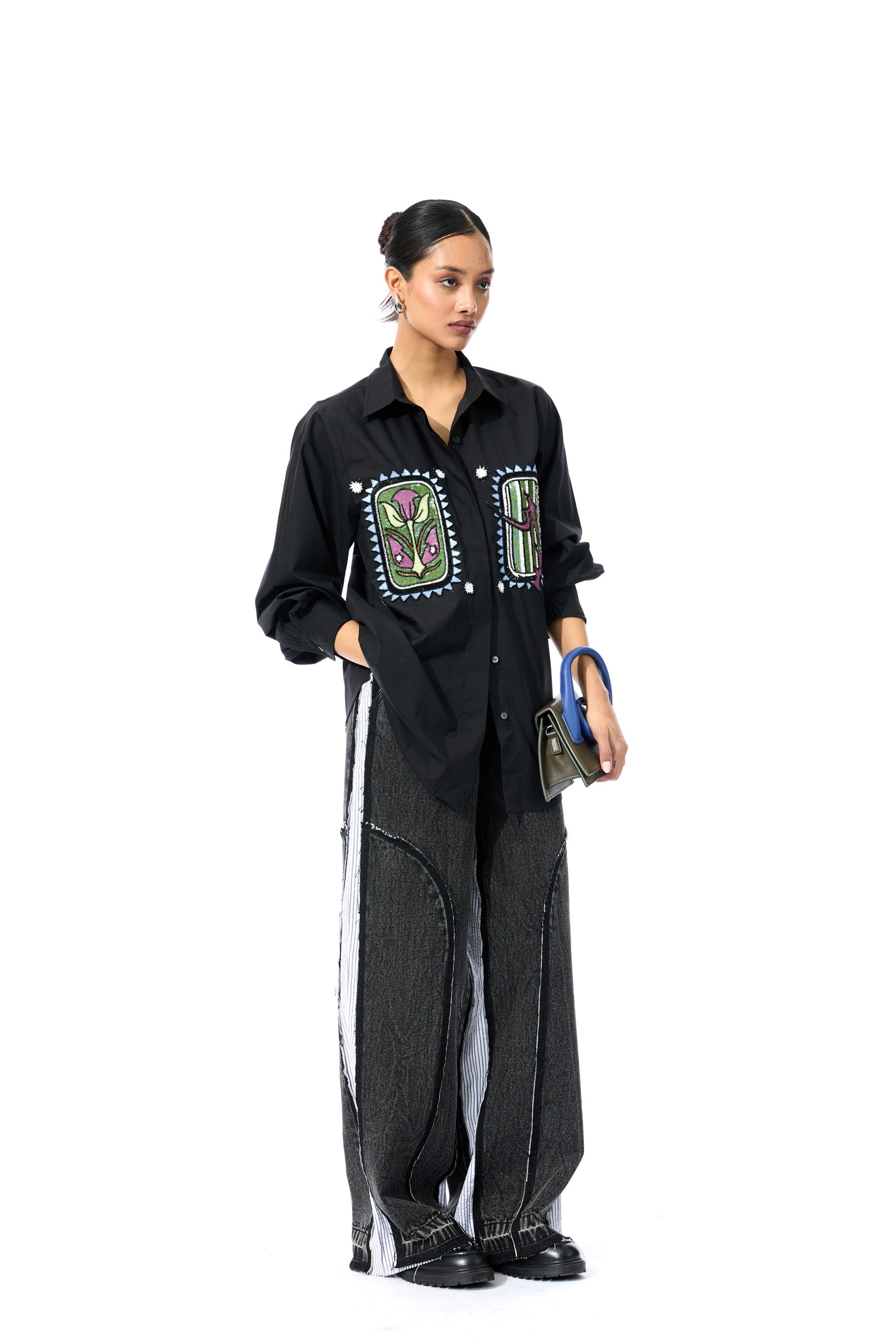 INKRUNE' BLACK SHIRT - Kanika Goyal Label