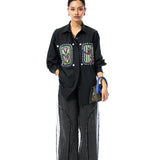 INKRUNE' BLACK SHIRT - Kanika Goyal Label