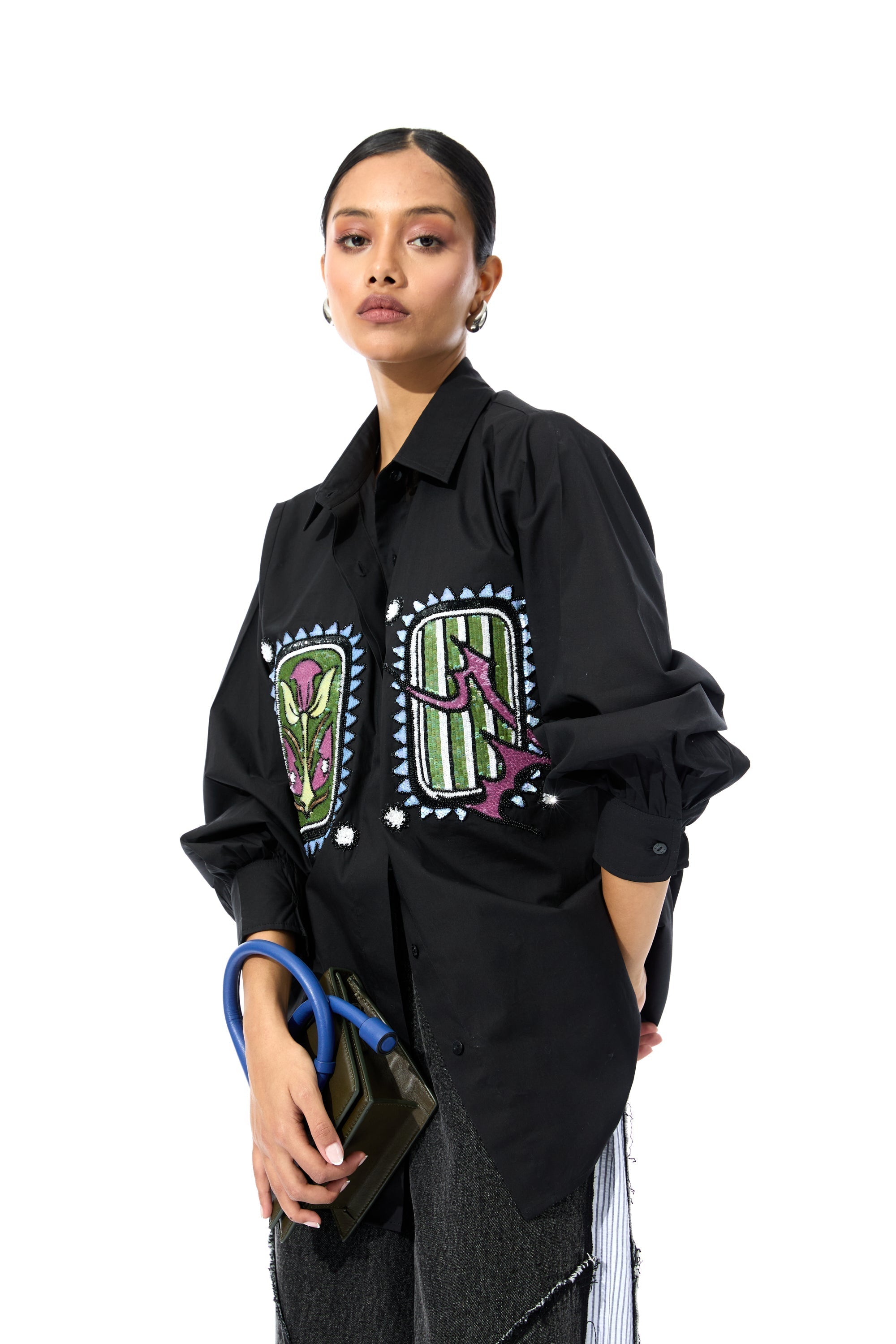 INKRUNE' BLACK SHIRT - Kanika Goyal Label