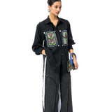 INKRUNE' BLACK SHIRT - Kanika Goyal Label