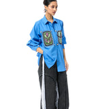 INKRUNE' BLUE SHIRT - Kanika Goyal Label