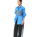 INKRUNE' BLUE SHIRT - Kanika Goyal Label