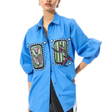 INKRUNE' BLUE SHIRT - Kanika Goyal Label