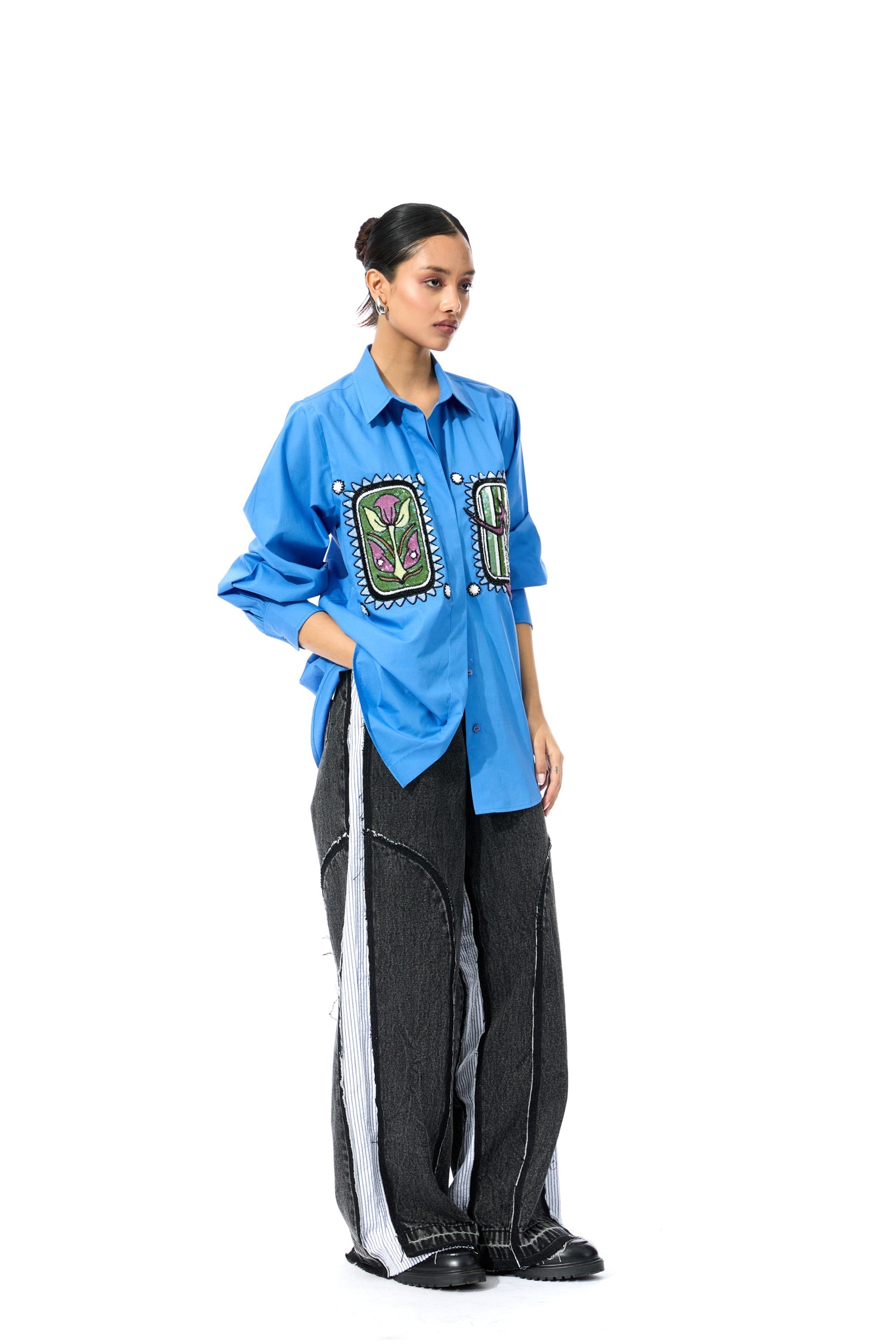 INKRUNE' BLUE SHIRT - Kanika Goyal Label
