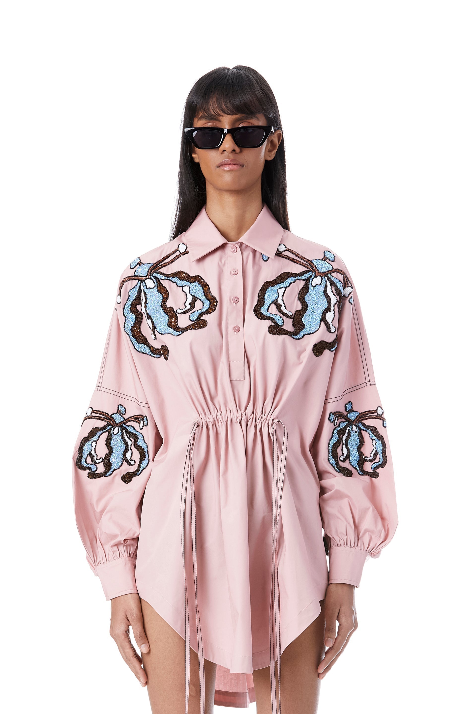 Iris Hand - Embellished Shirt Dress - Kanika Goyal Label