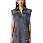 IRON HALO DENIM DRESS - Kanika Goyal Label