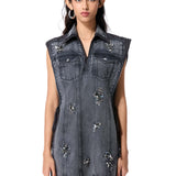 IRON HALO DENIM DRESS - Kanika Goyal Label