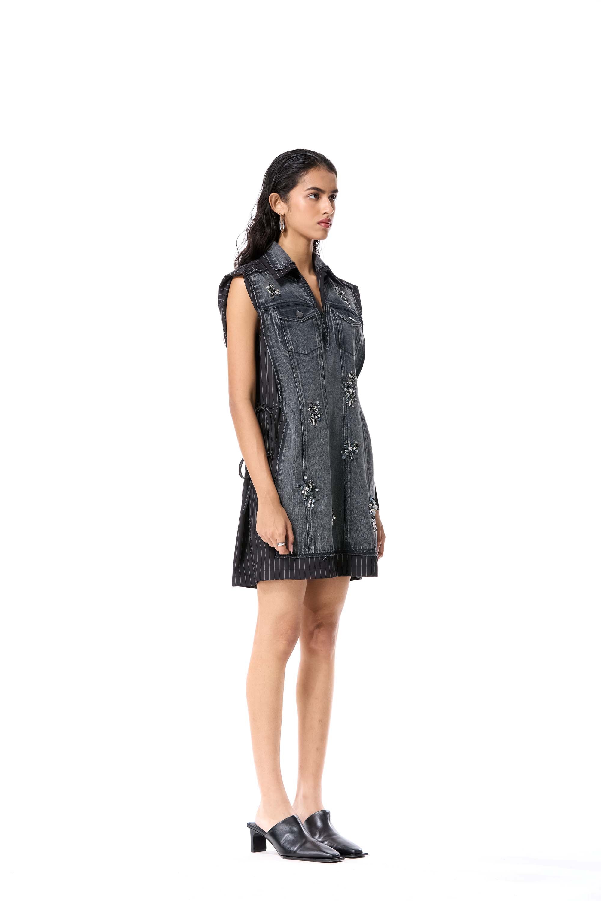 ‘IRON HALO’ DENIM DRESS - Kanika Goyal Label