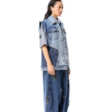 IRON HALO DENIM PANTS - Kanika Goyal Label