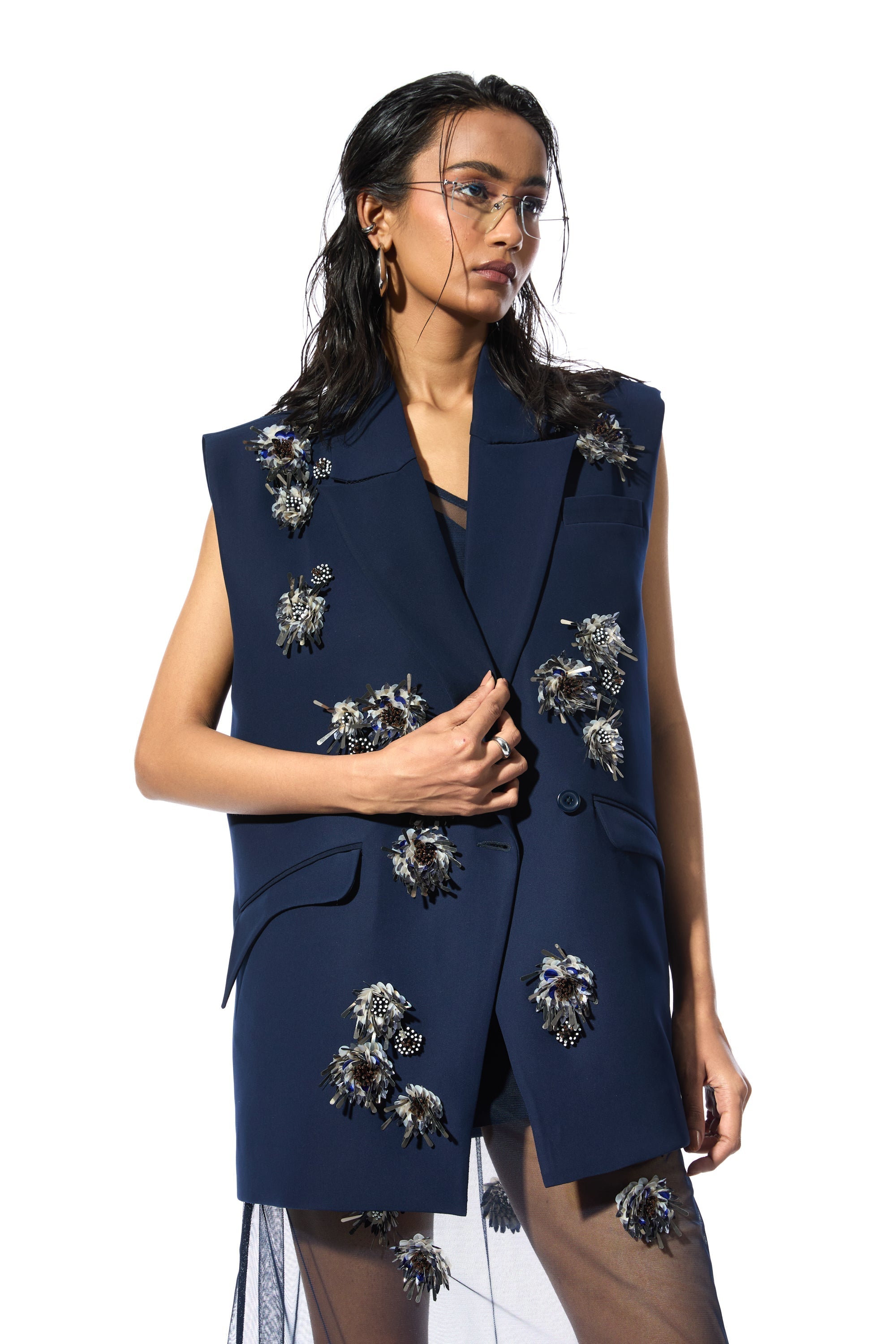 KAELIS EMBELLISHED VEST - Kanika Goyal Label