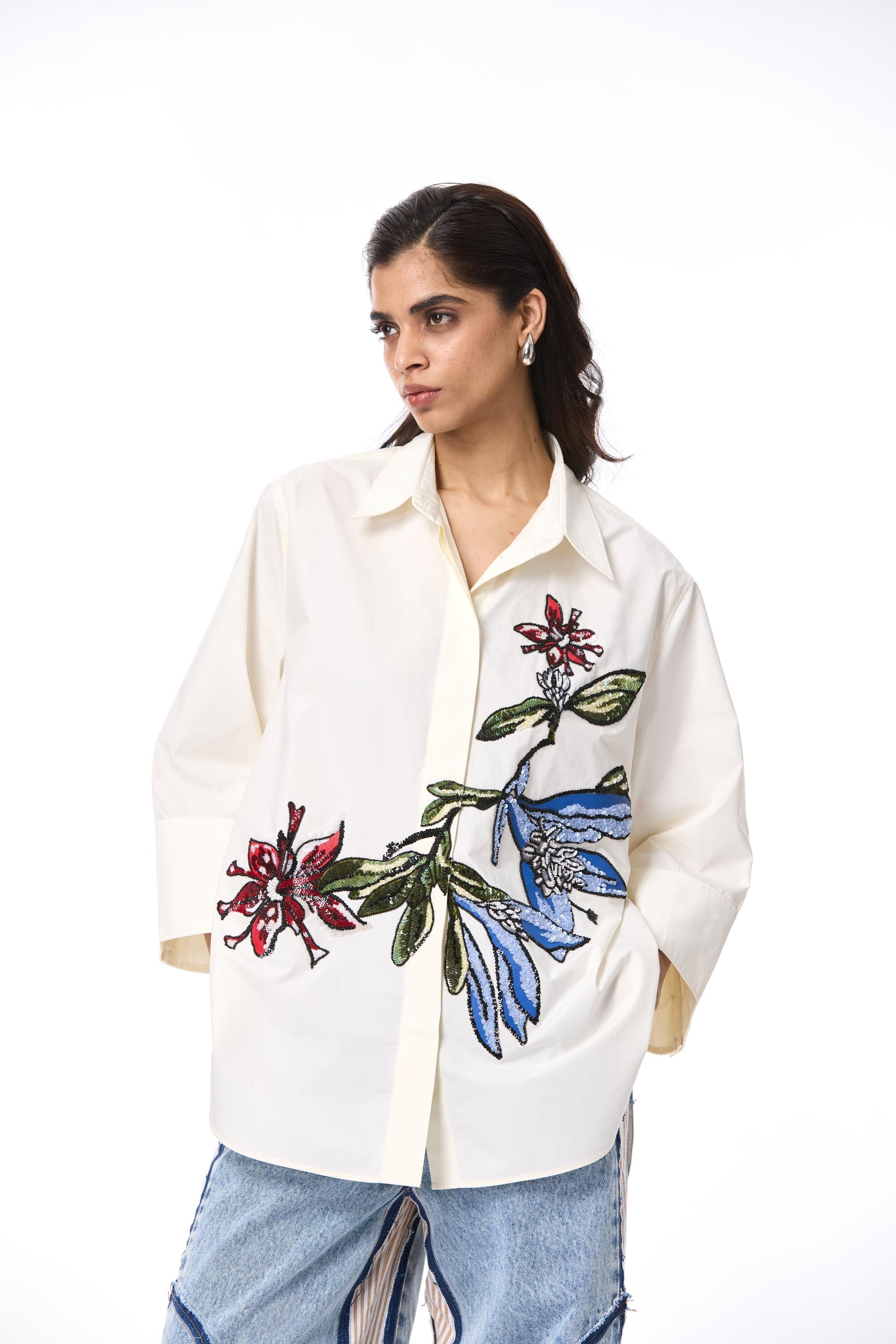 'KAIROSE' EMBELLISHED SHIRT - Kanika Goyal Label