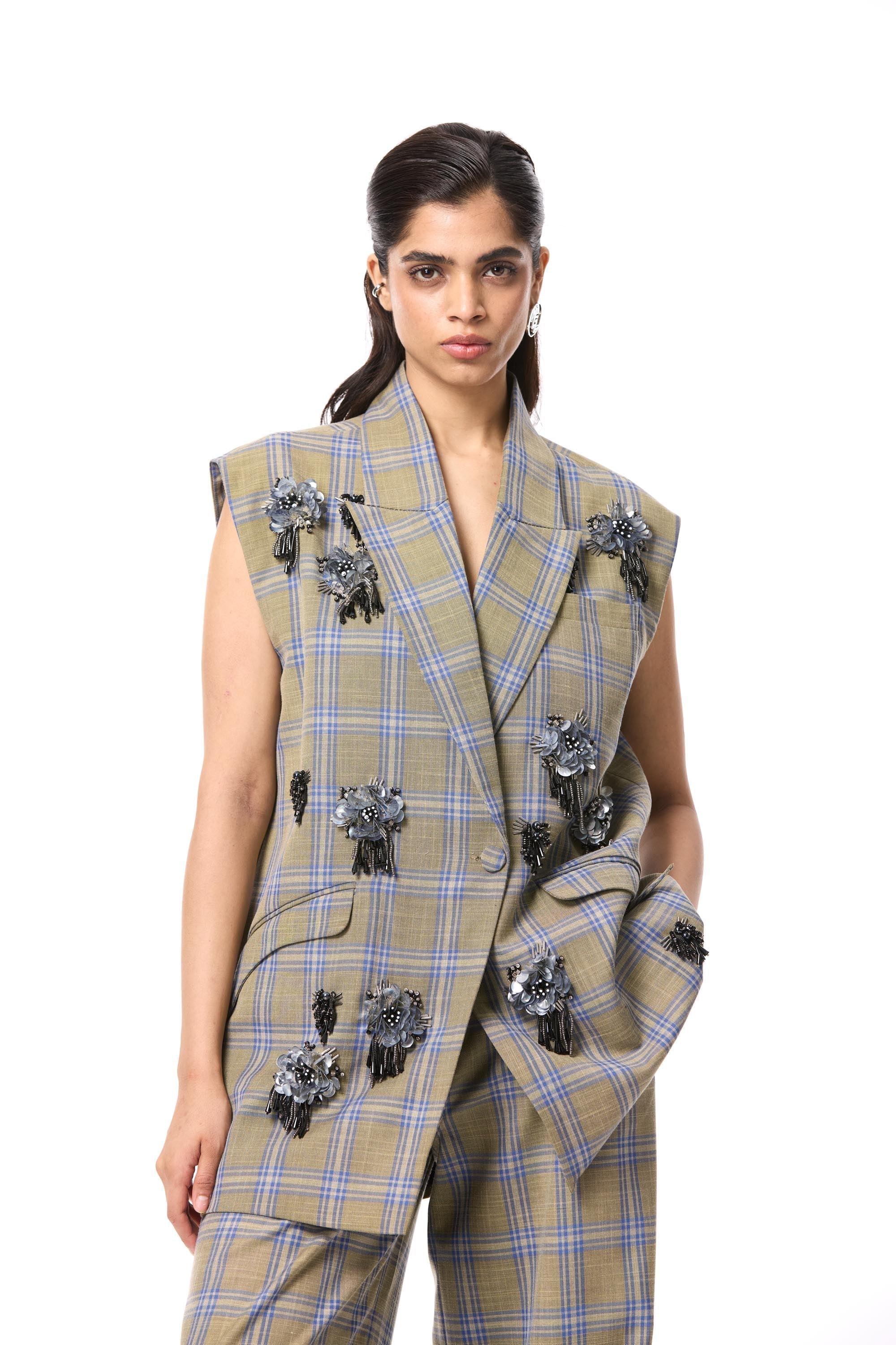 'KALORE' EMBELLISHED VEST - Kanika Goyal Label