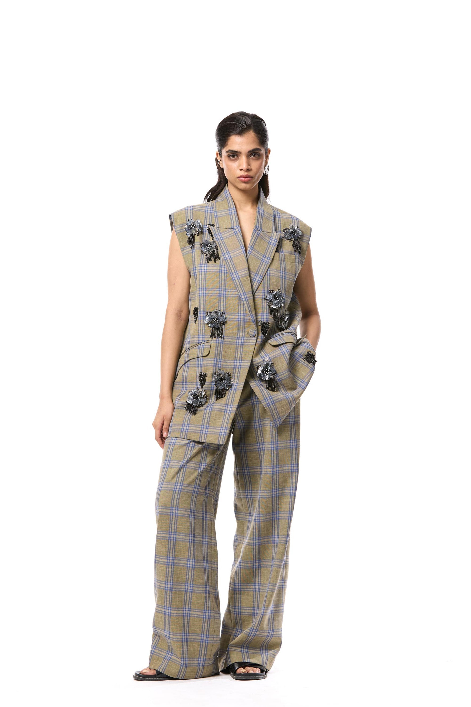 'KALORE' EMBELLISHED VEST - Kanika Goyal Label