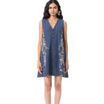 LARKSPUR' EMBELLISHED DENIM DRESS - Kanika Goyal Label