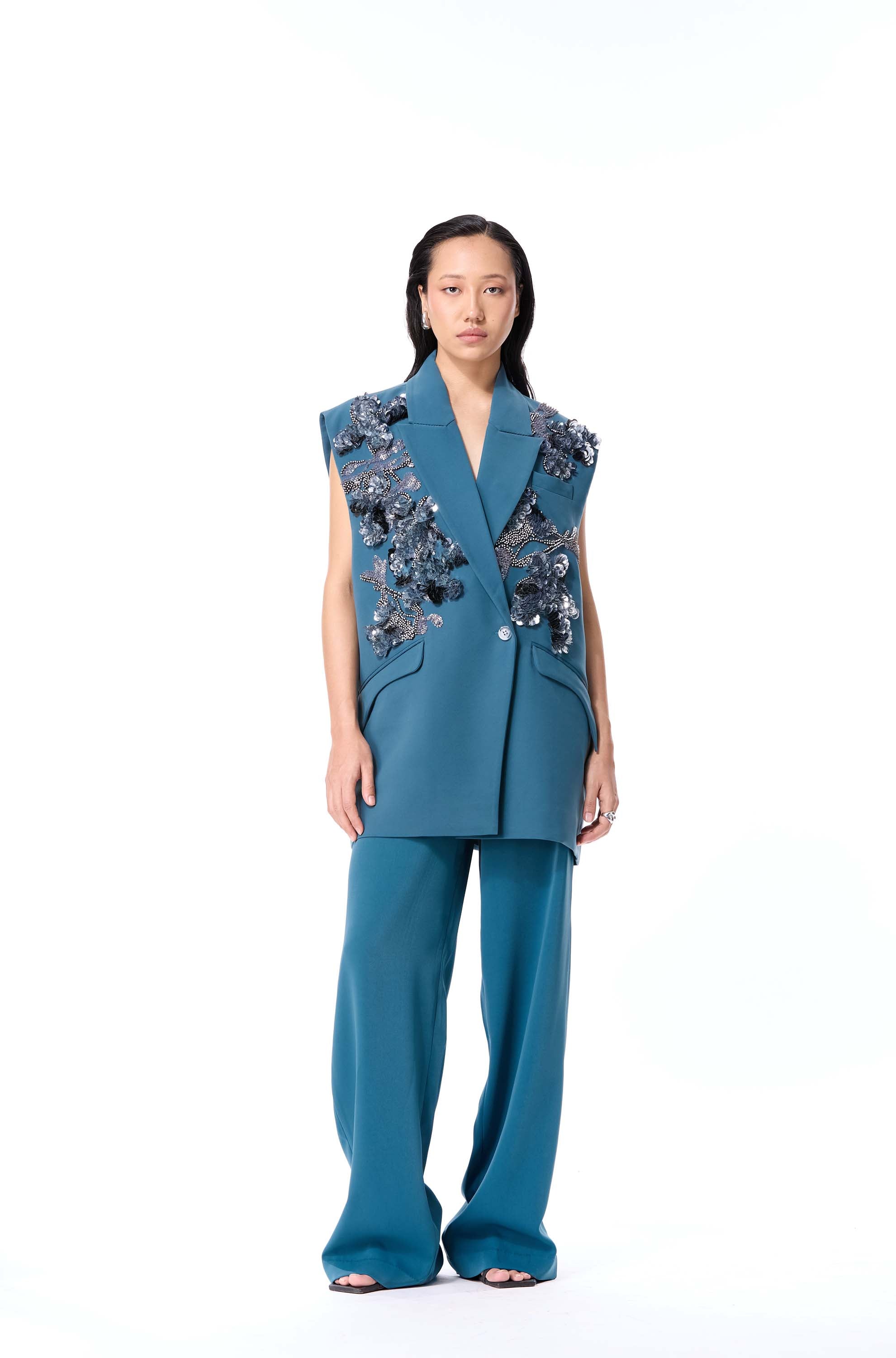 ‘LUMEZ’ EMBELLISHED VEST - Kanika Goyal Label