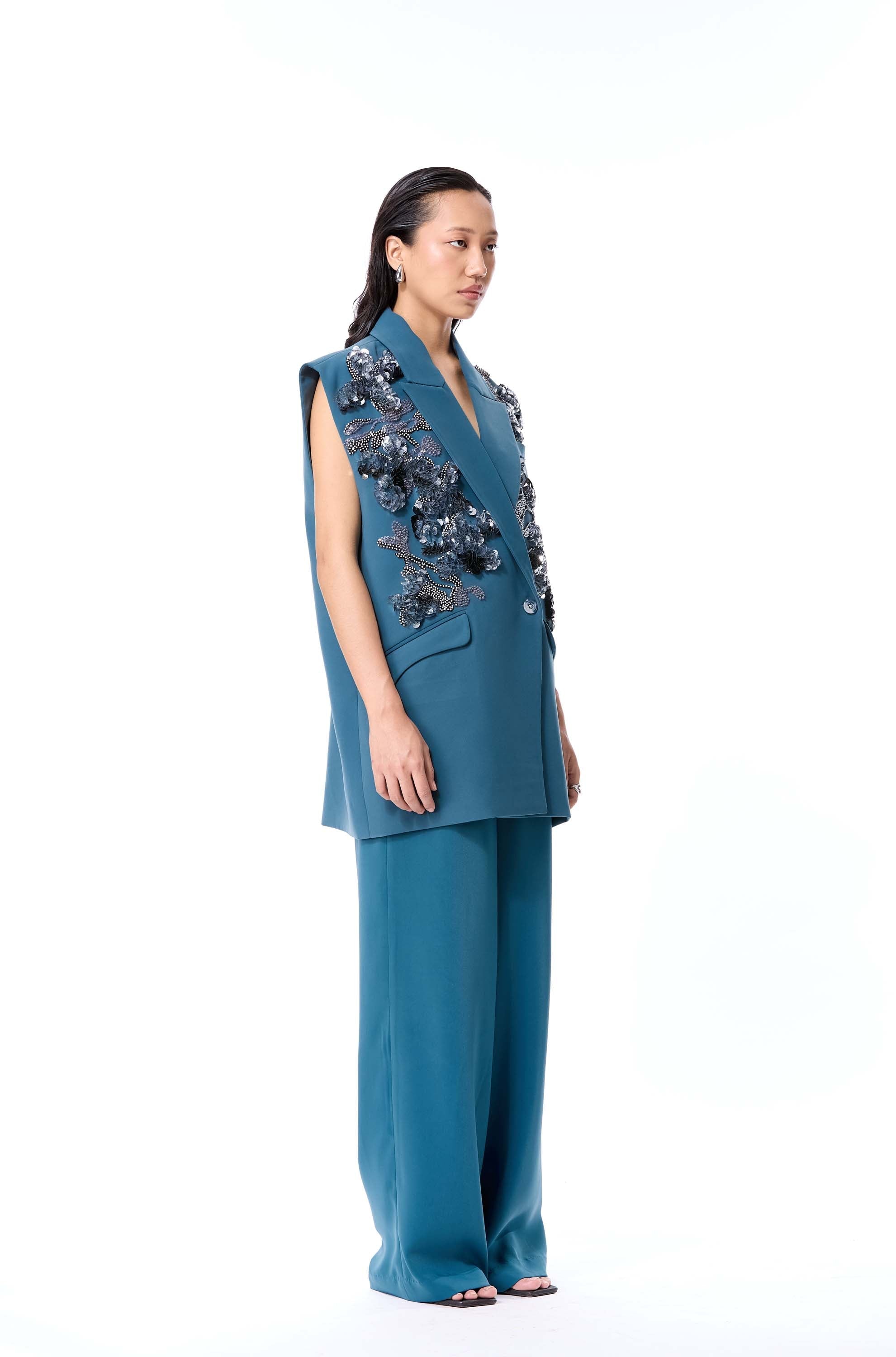 ‘LUMEZ’ EMBELLISHED VEST - Kanika Goyal Label