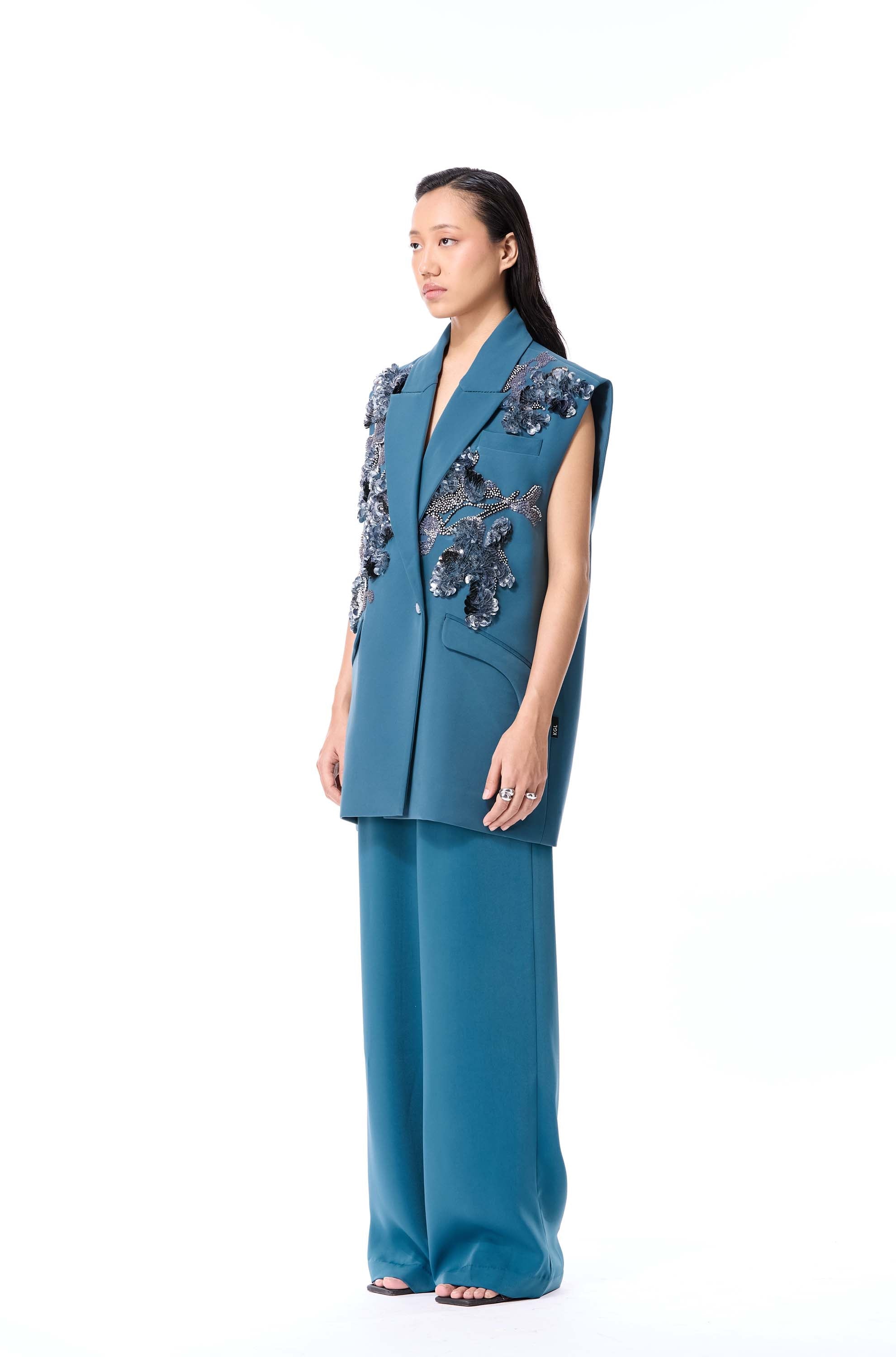 ‘LUMEZ’ EMBELLISHED VEST - Kanika Goyal Label