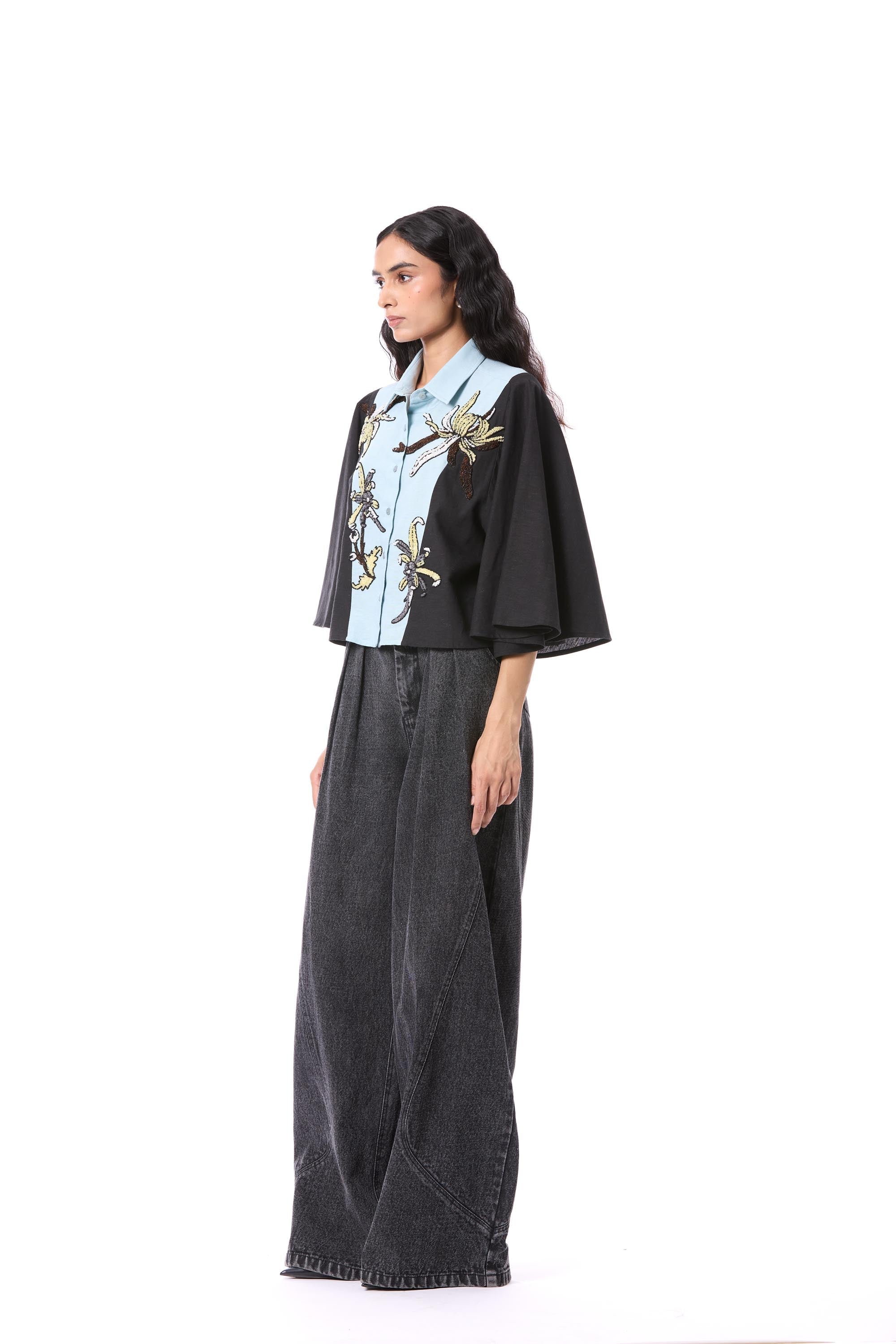 LUNAR IRIS' EMBELLISHED SHIRT - Kanika Goyal Label