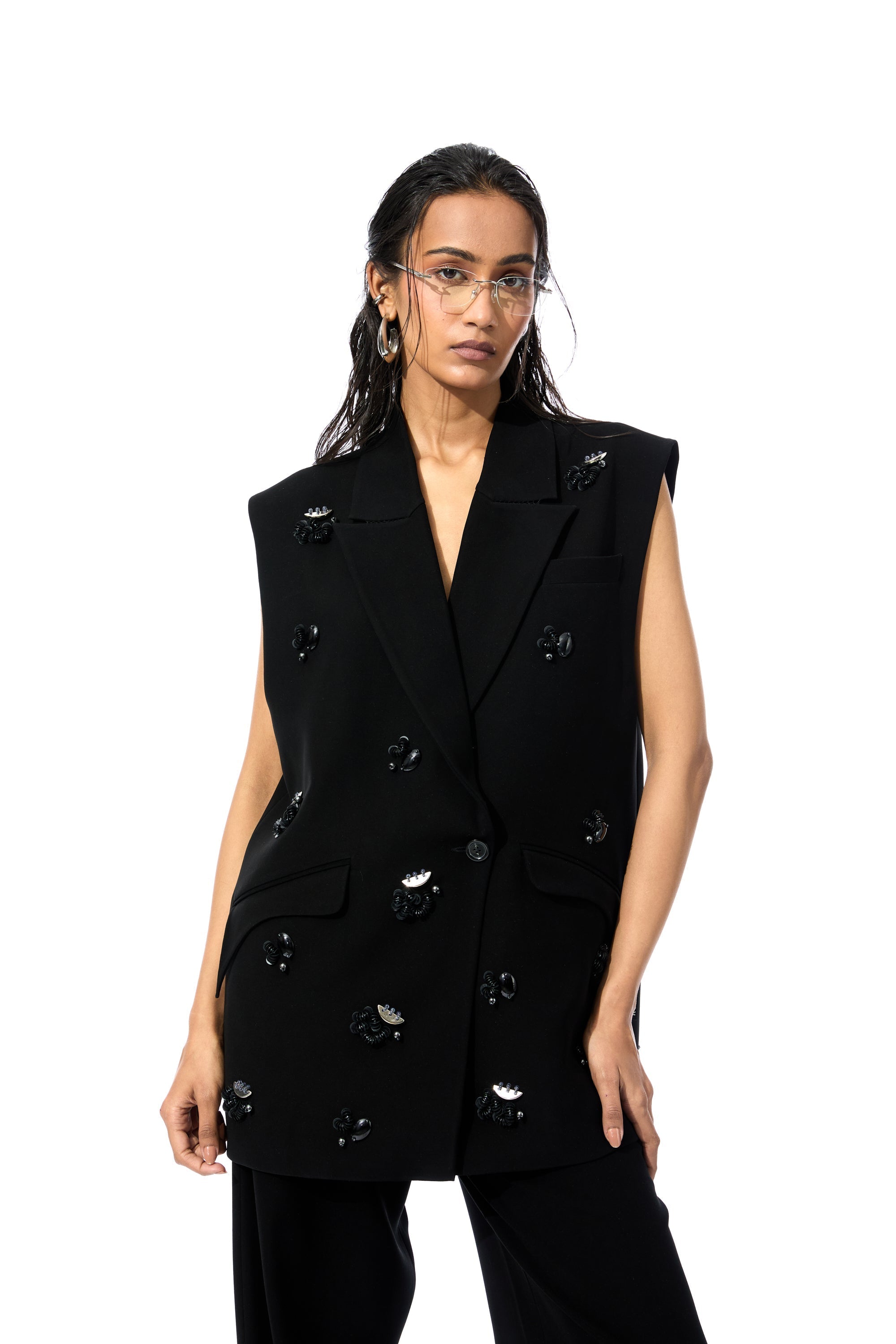 LYSETHIA' EMBELLISHED VEST - Kanika Goyal Label