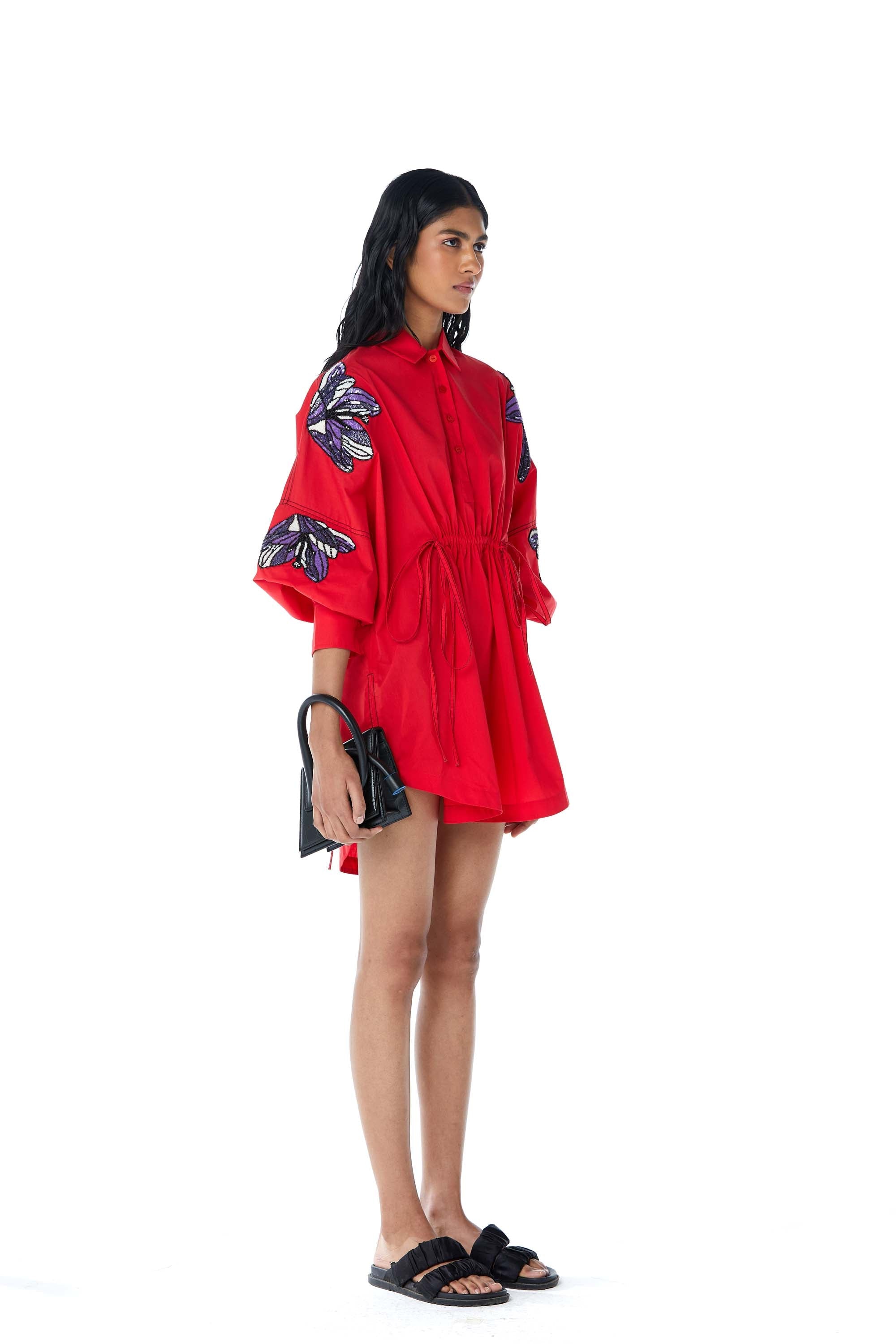 MEI' Embellished Shirt Dress - Kanika Goyal Label