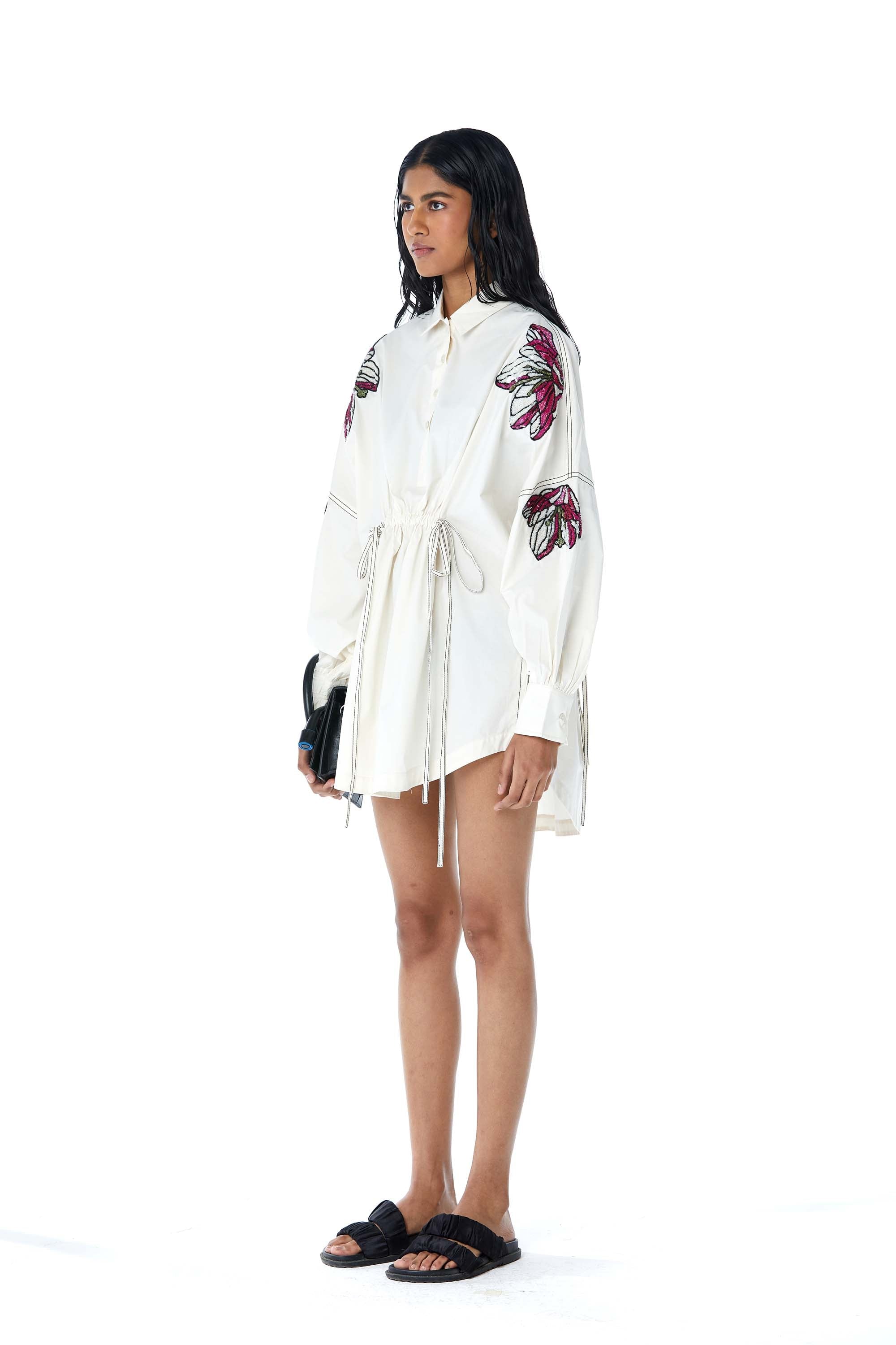 ‘MEI’ Embellished Shirt Dress - Kanika Goyal Label