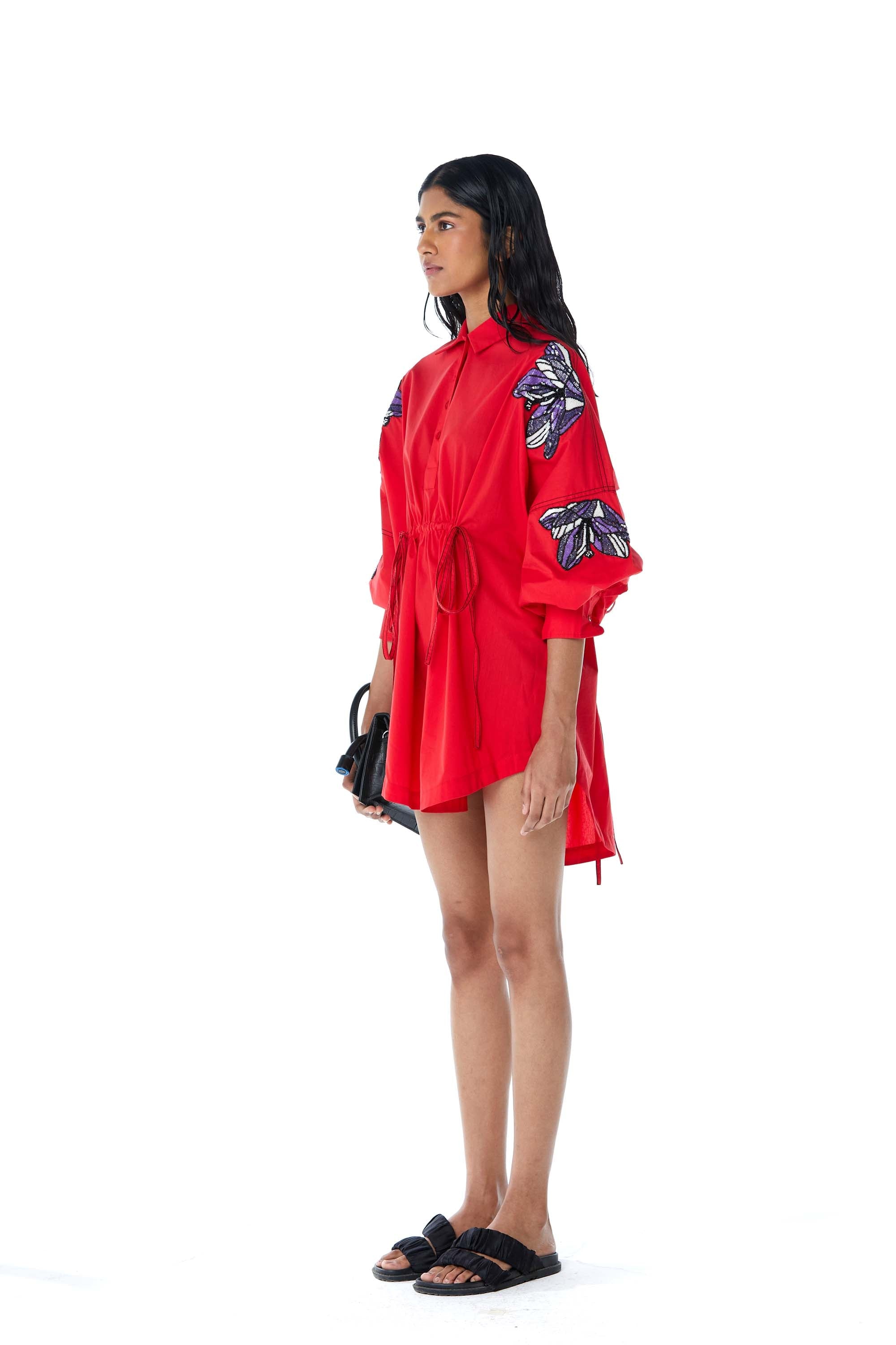 ‘MEI’ Embellished Shirt Dress - Kanika Goyal Label