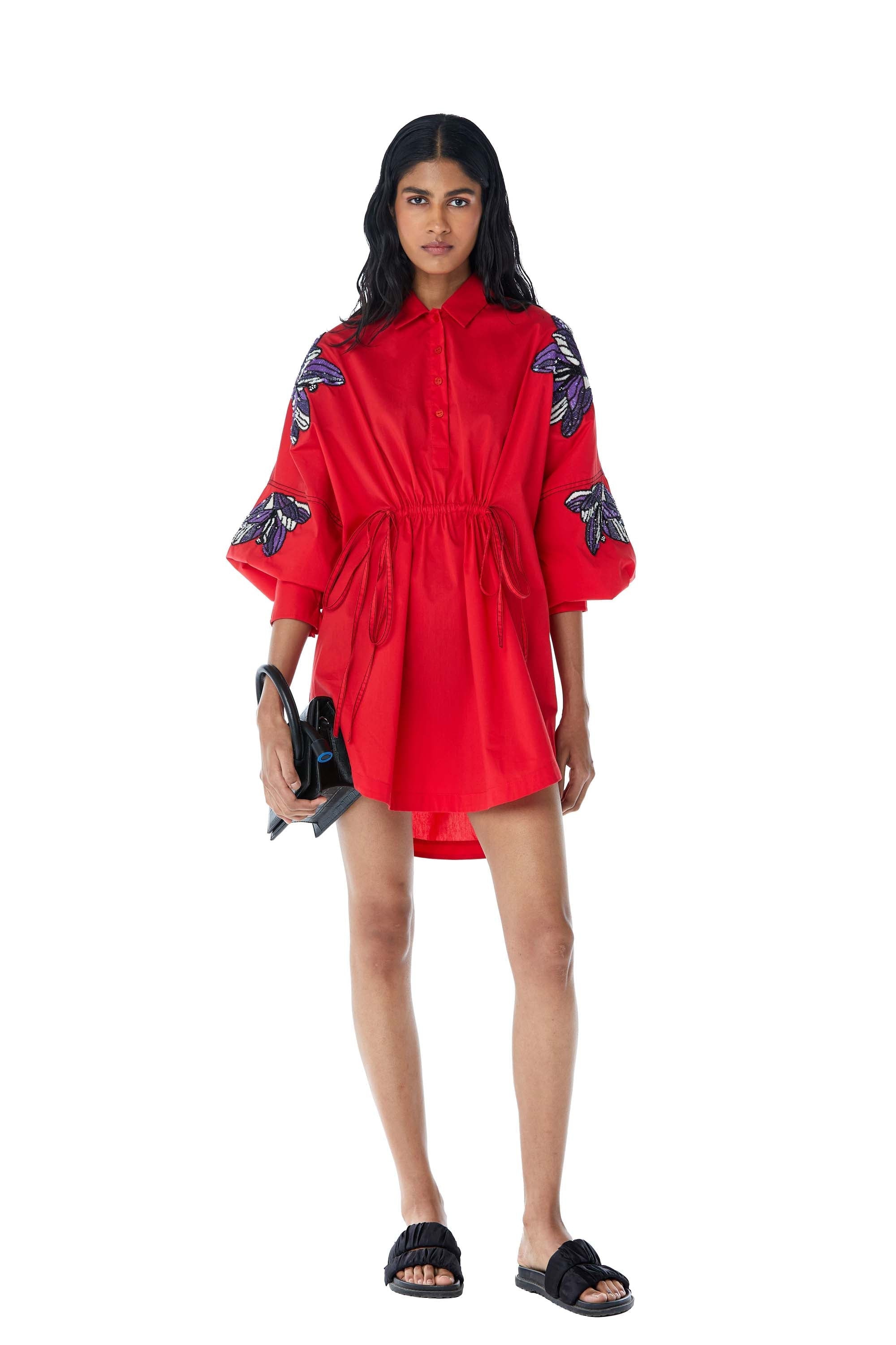‘MEI’ Embellished Shirt Dress - Kanika Goyal Label