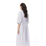 'MELIA' EMBELLISHED STRIPED MIDI DRESS - Kanika Goyal Label