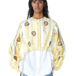 ‘MILA’ Embellished Overlay Shirt - Kanika Goyal Label