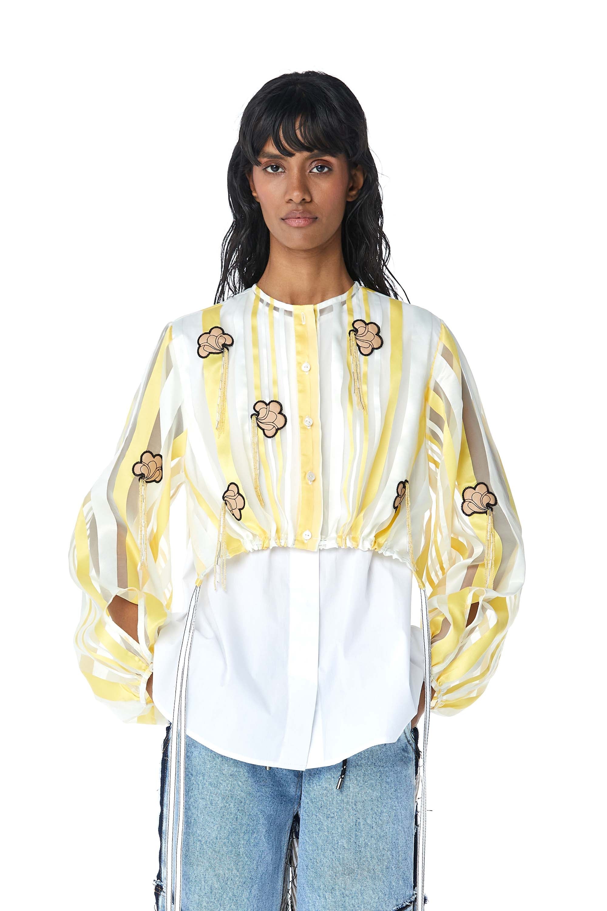 ‘MILA’ Embellished Overlay Shirt - Kanika Goyal Label