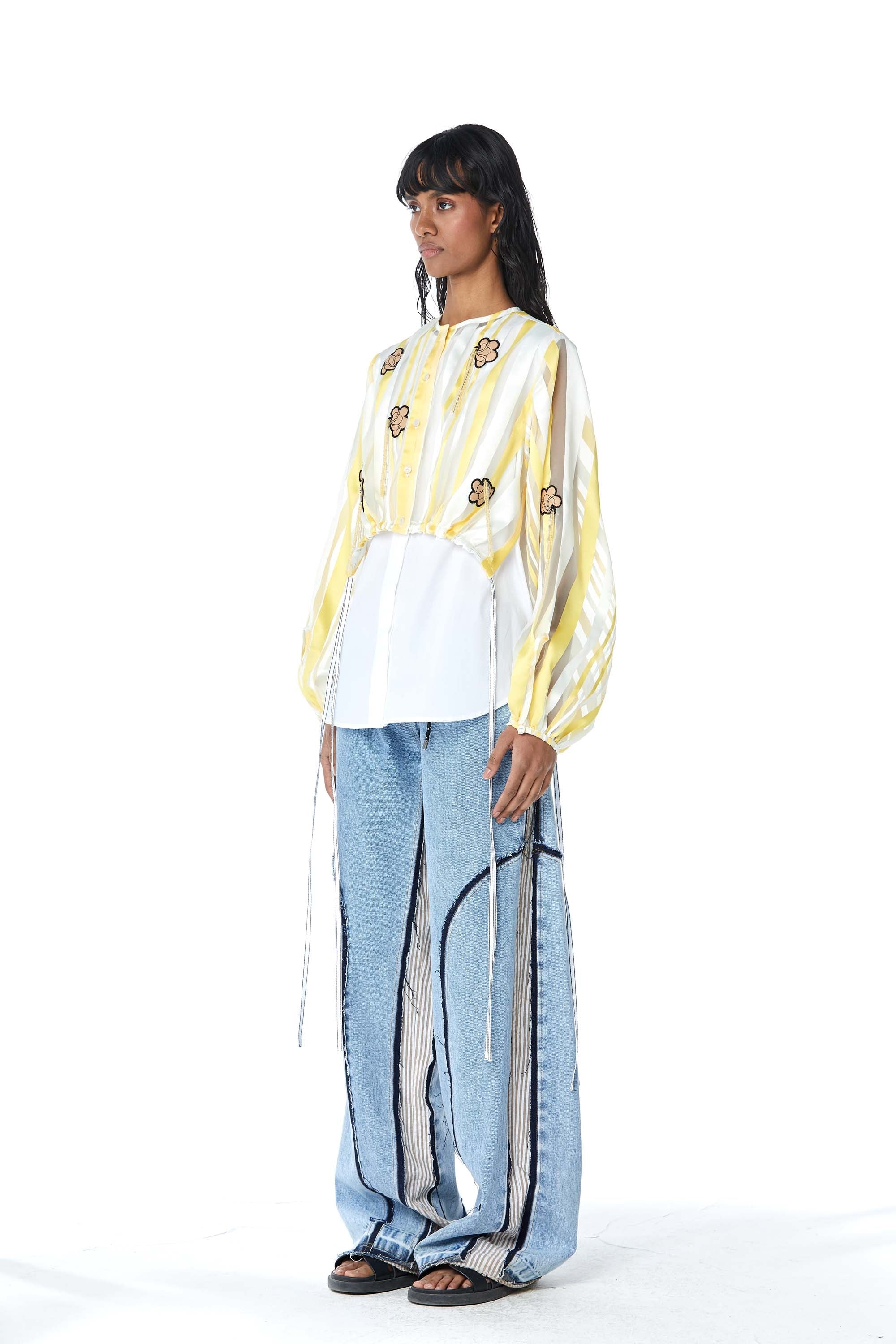 ‘MILA’ Embellished Overlay Shirt - Kanika Goyal Label