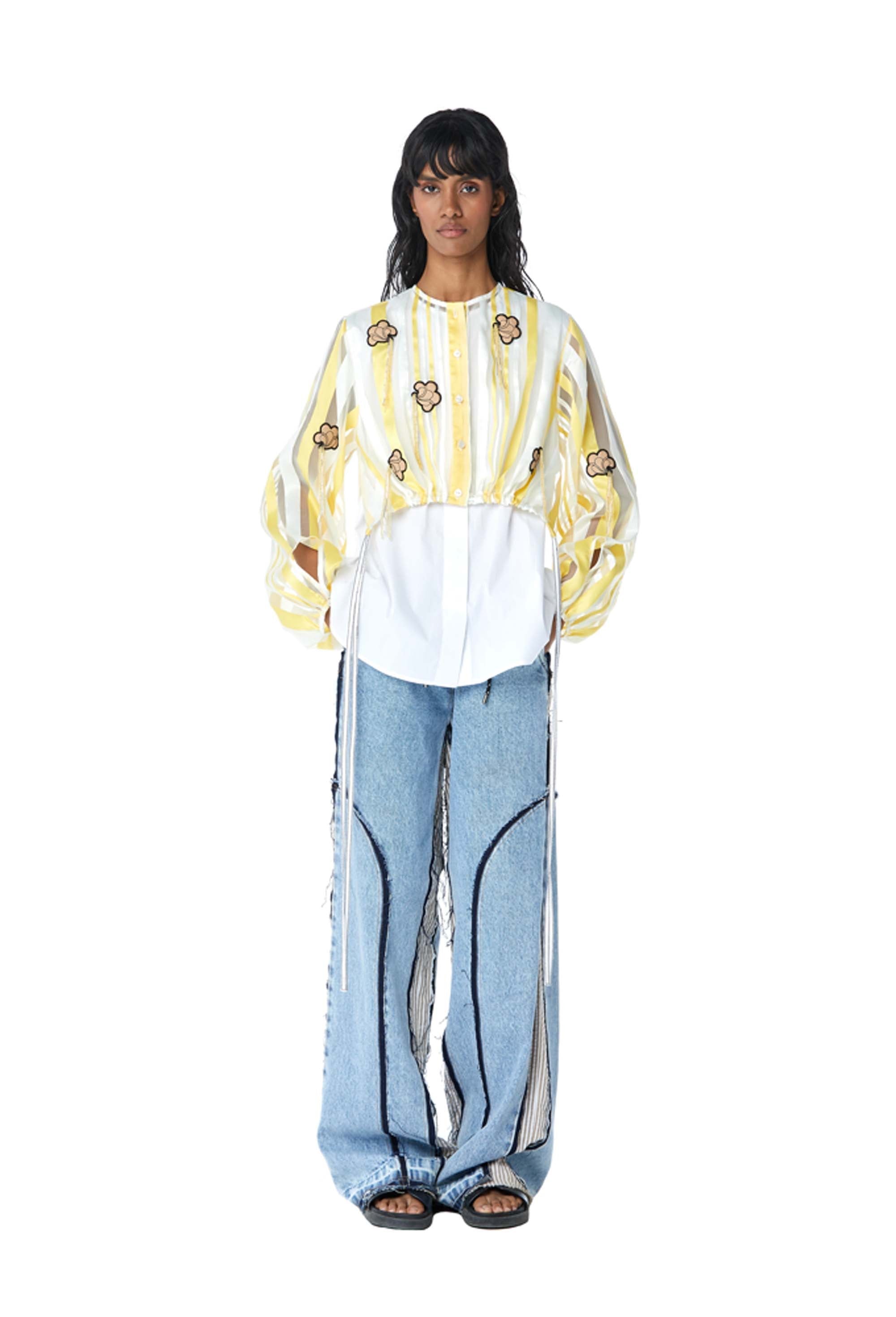 ‘MILA’ Embellished Overlay Shirt - Kanika Goyal Label