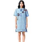 NEO GLOW DENIM DRESS - Kanika Goyal Label
