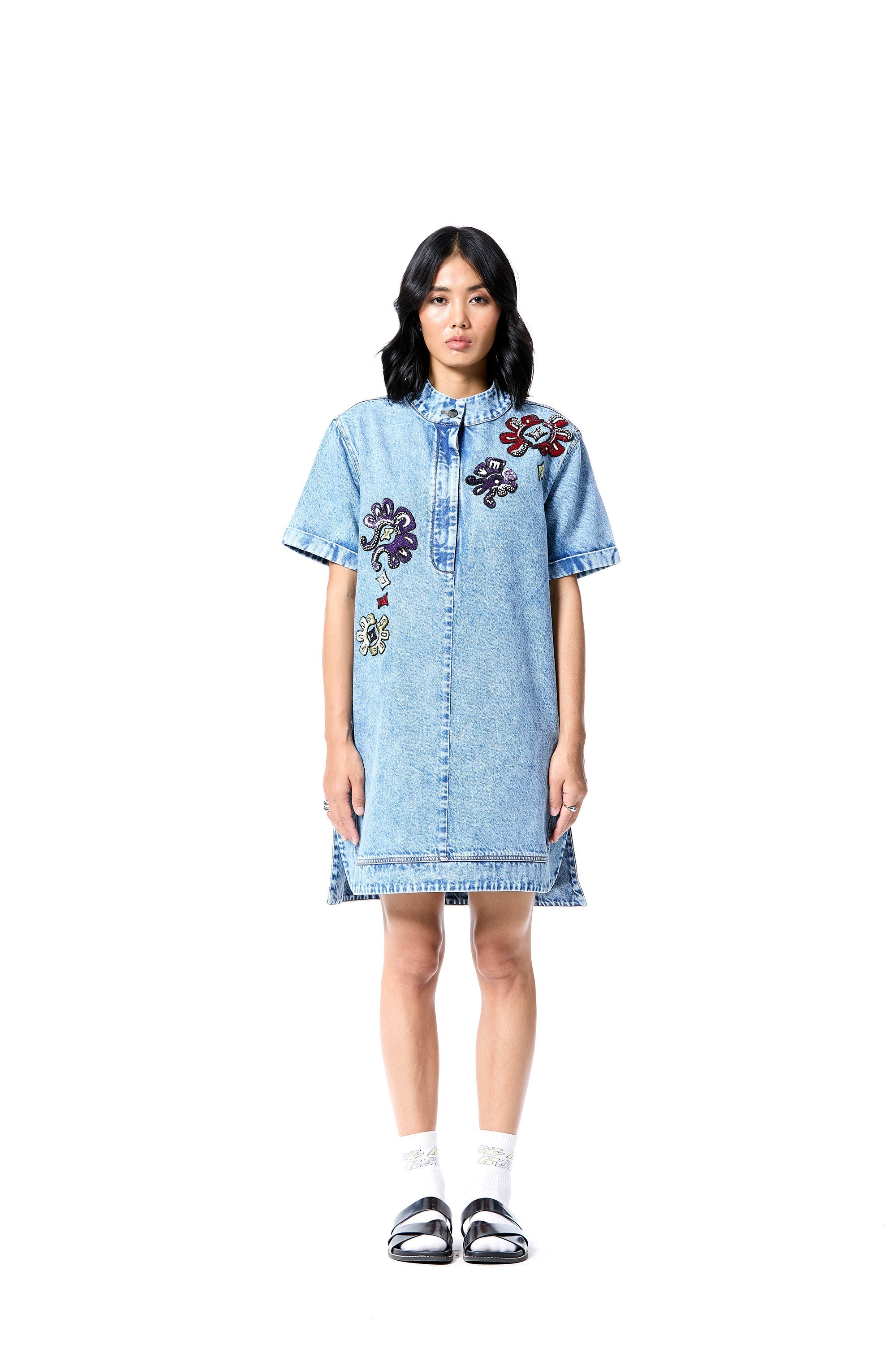 NEO GLOW DENIM DRESS - Kanika Goyal Label