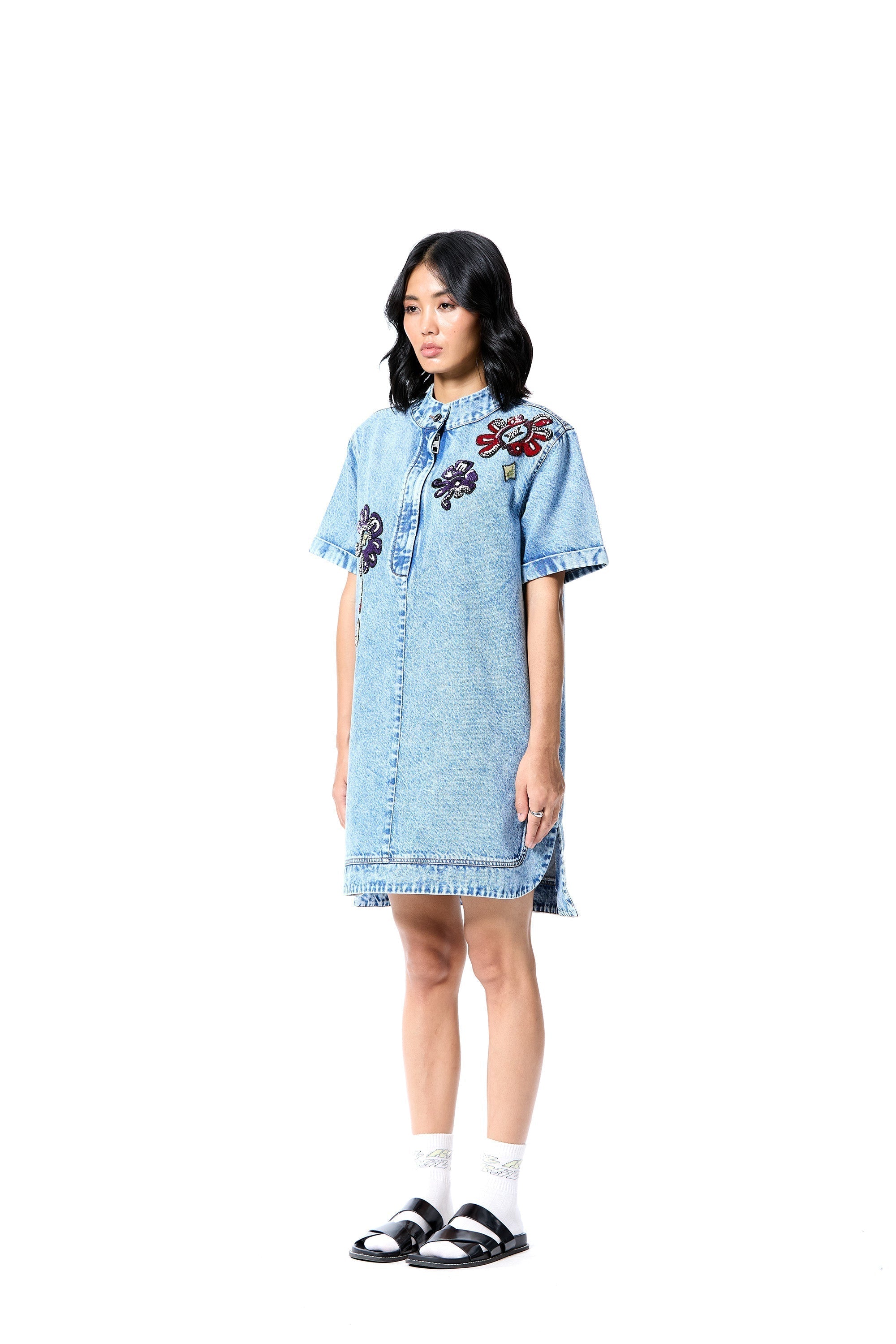 NEO GLOW DENIM DRESS - Kanika Goyal Label