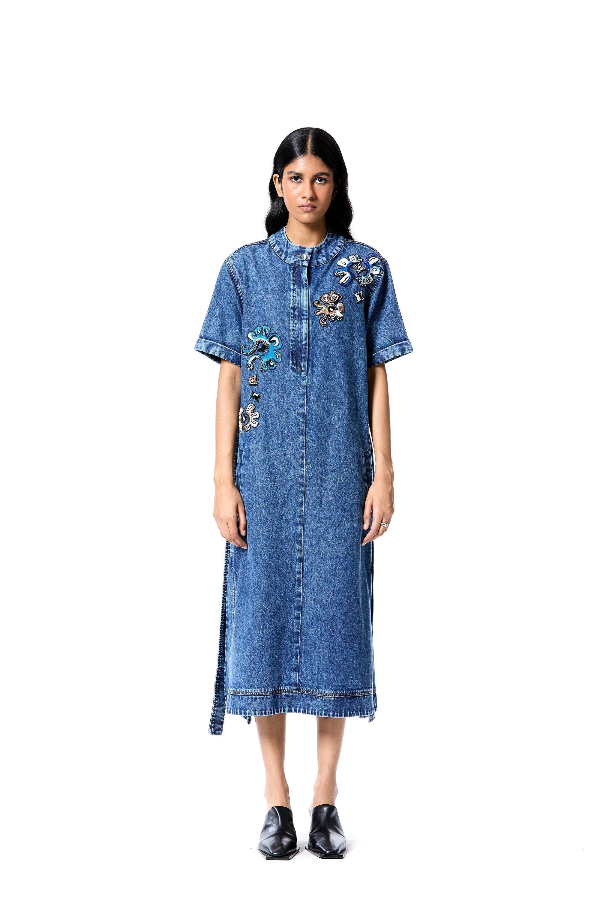 NEOV GLOW' DENIM DRESS - Kanika Goyal Label