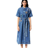 NEOV GLOW' DENIM DRESS - Kanika Goyal Label
