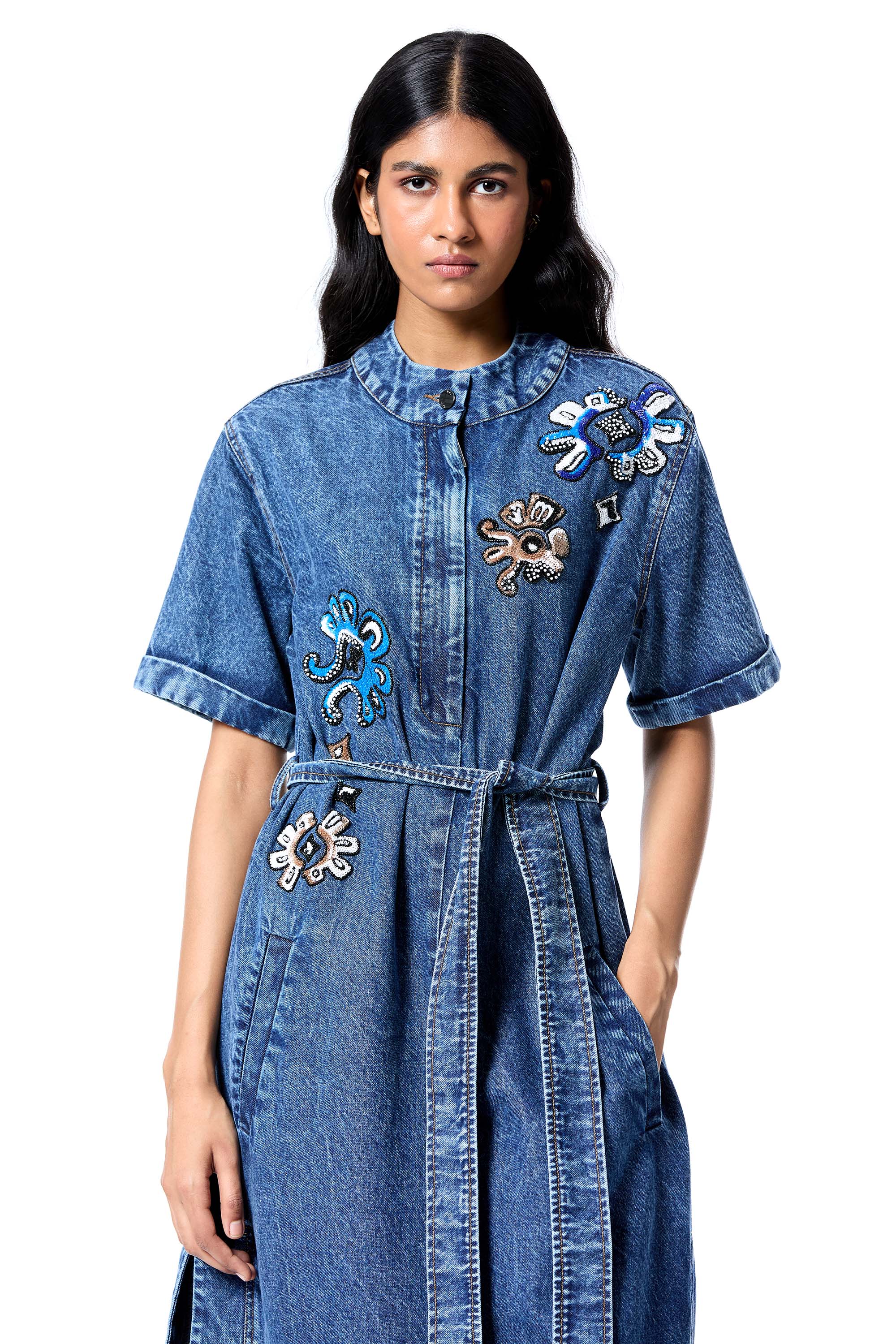 NEOV GLOW' DENIM DRESS - Kanika Goyal Label
