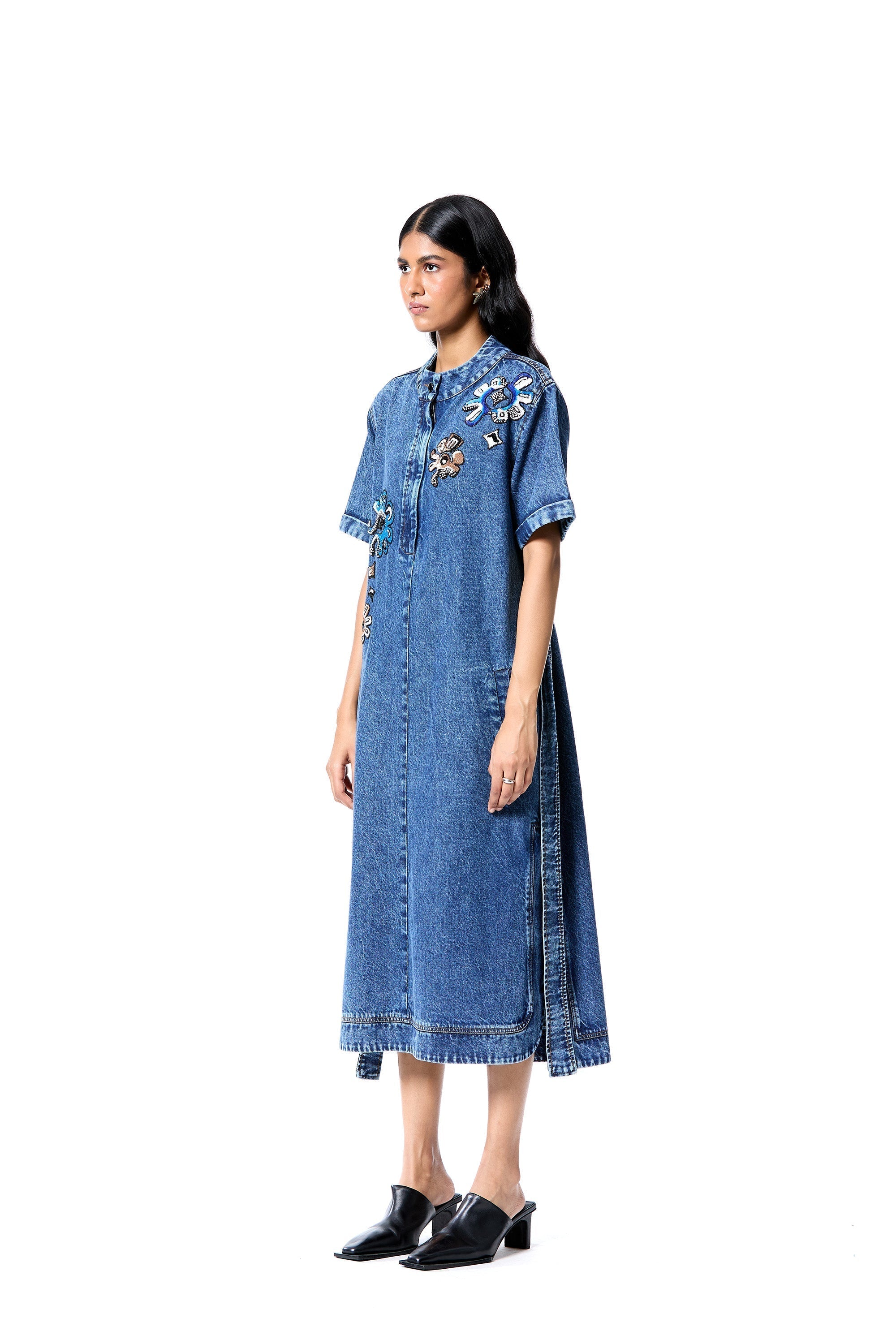 NEOV GLOW' DENIM DRESS - Kanika Goyal Label