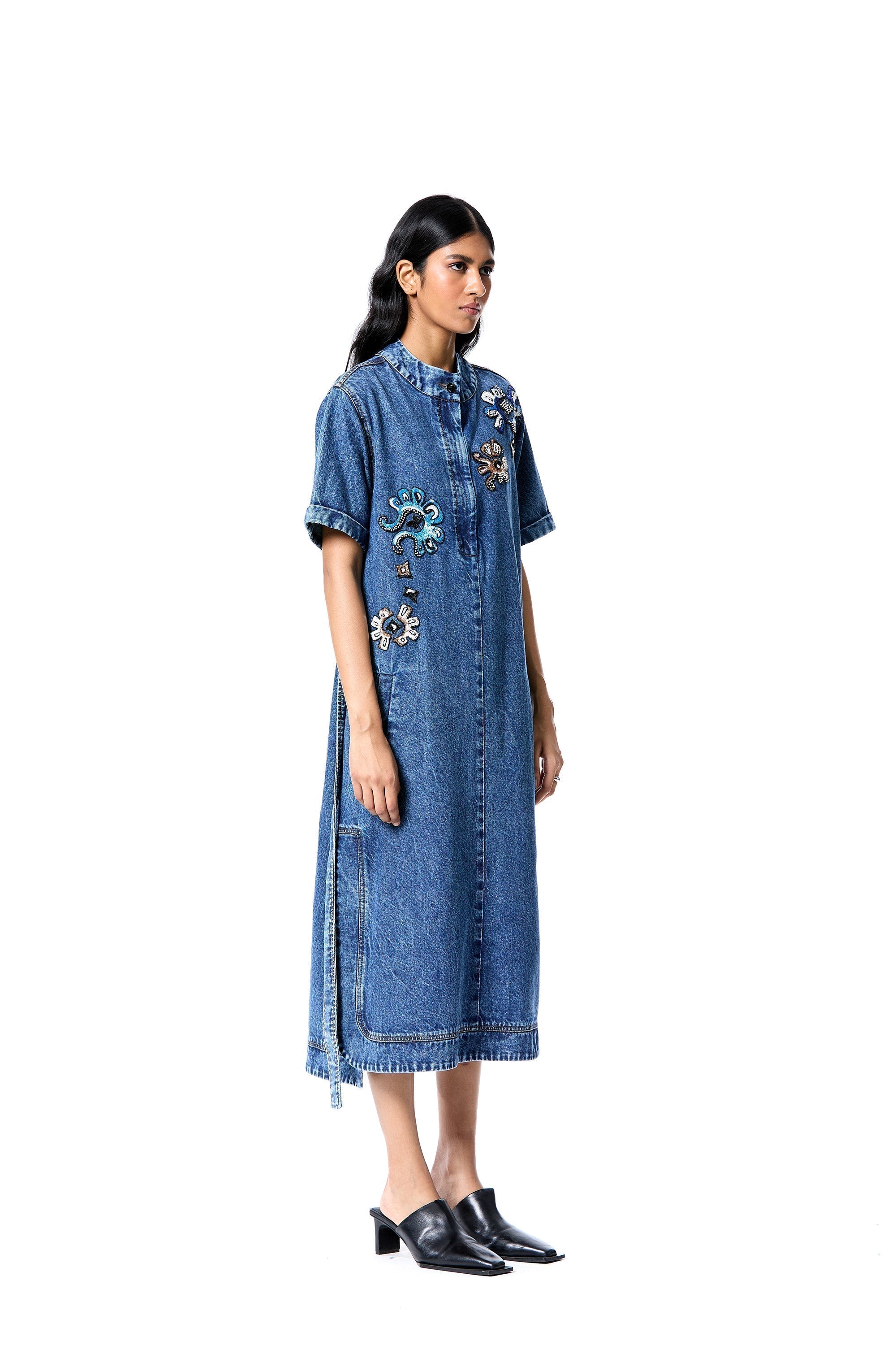 NEOV GLOW' DENIM DRESS - Kanika Goyal Label