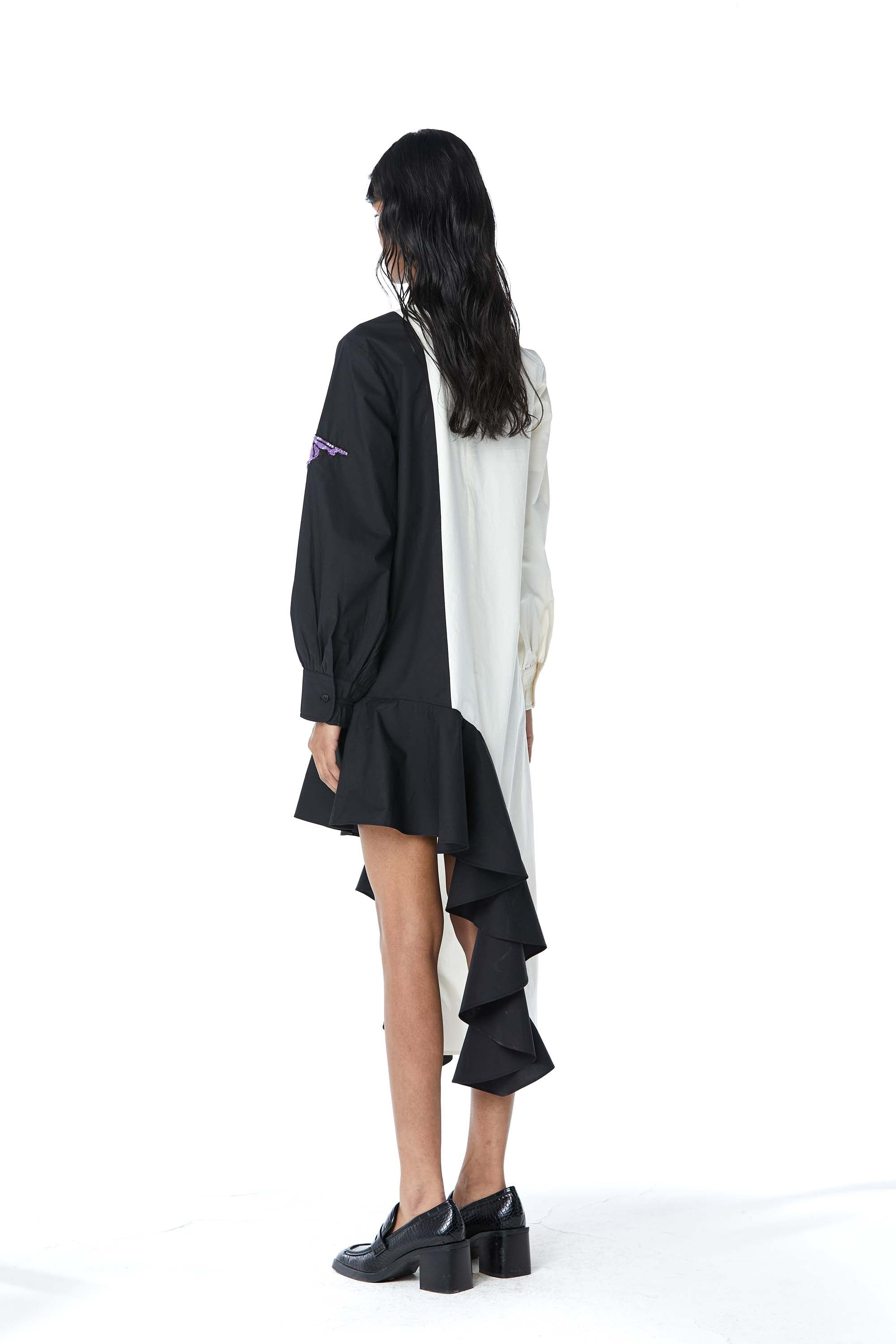 NIA' Embellished Cascade Dress - Kanika Goyal Label