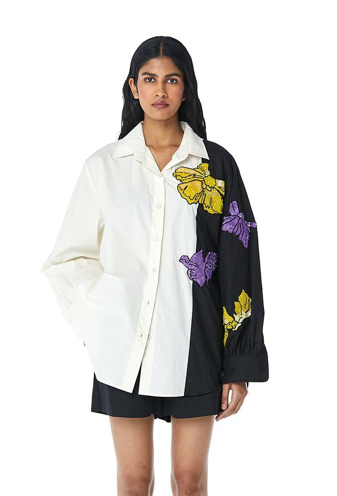 ‘NIA’ Embellished Shirt - Kanika Goyal Label