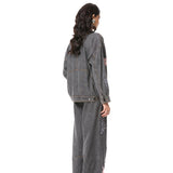 'NYTHERA' EMBELLISHED DENIM PANT - Kanika Goyal Label