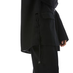 Obsidian' Side Tie - Up Blazer - Kanika Goyal Label